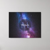 Milky way bright colors personalizable monogram leinwanddruck (Vorderseite)