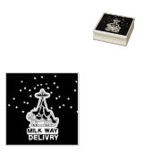 Milky Way Delivery Funny Cow UFO Space Abduction Gummistempel (Stempel)