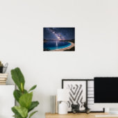 Milky Way Galaxy Ocean Bay Poster - Night Sky Coas (Heimbüro)