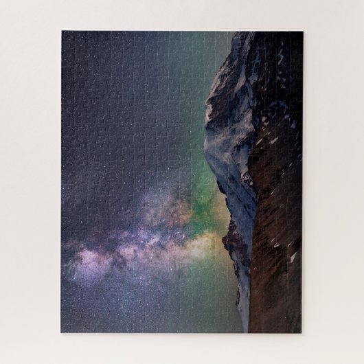 Milky Way Galaxy Over Mount Rainier Puzzle (Vertikal)