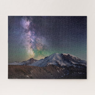 Milky Way Galaxy Over Mount Rainier Puzzle