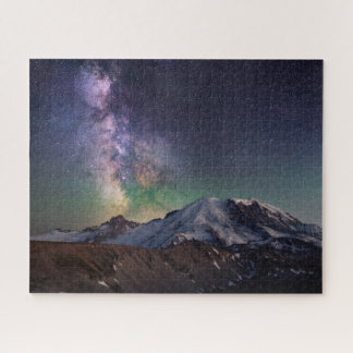Milky Way Galaxy Over Mount Rainier Puzzle