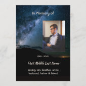  Milky Way Galaxy Starry Night Sky Memorial Einladung (Vorderseite)