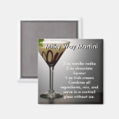 MILKY WAY MARTINI RECIPE MAGNET (Vorderseite/Rückseite)