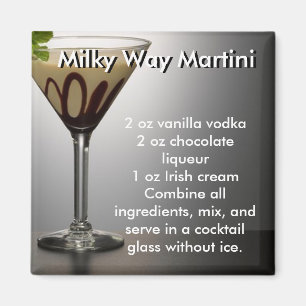 MILKY WAY MARTINI RECIPE MAGNET