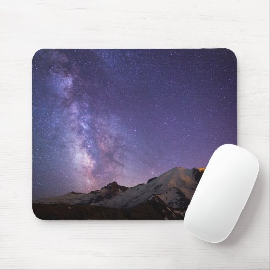 Milky Way & Mt. Rainier | Washingtoner Staat Mousepad (Mit Mouse)