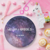 Milky Way Stars Sky Galaxy Elegante Hochzeit Pappteller (Party)