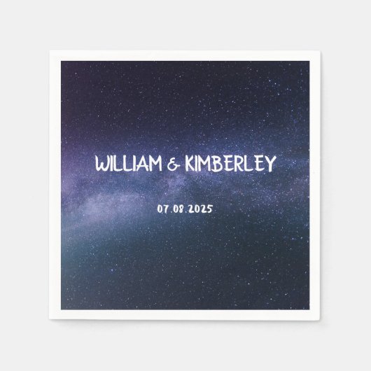 Milky Way Stars Sky Galaxy Elegante Wedding Napkin Serviette (Vorderseite)