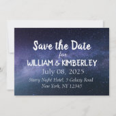 Milky Way Stars Sky Galaxy Elegante Wedding Rett T Save The Date (Vorderseite)