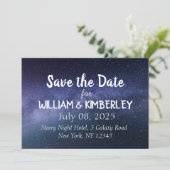 Milky Way Stars Sky Galaxy Elegante Wedding Rett T Save The Date (Stehend Vorderseite)