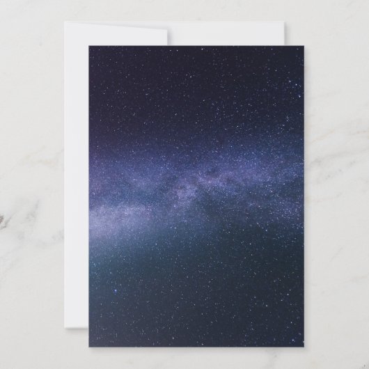 Milky Way Stars Sky Galaxy Elegante Wedding Rett T Save The Date (Rückseite)