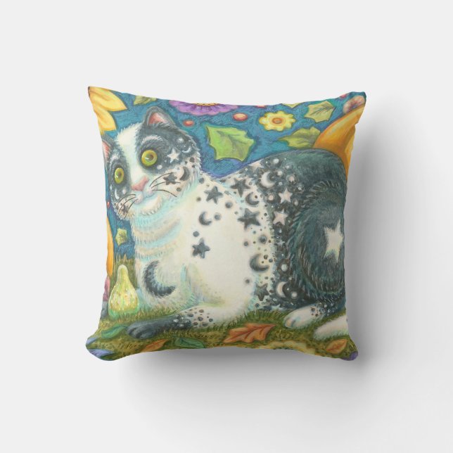 MILKYWAY Halloween Cat THROW PILLOW Kissen Für Draußen (Vorderseite)