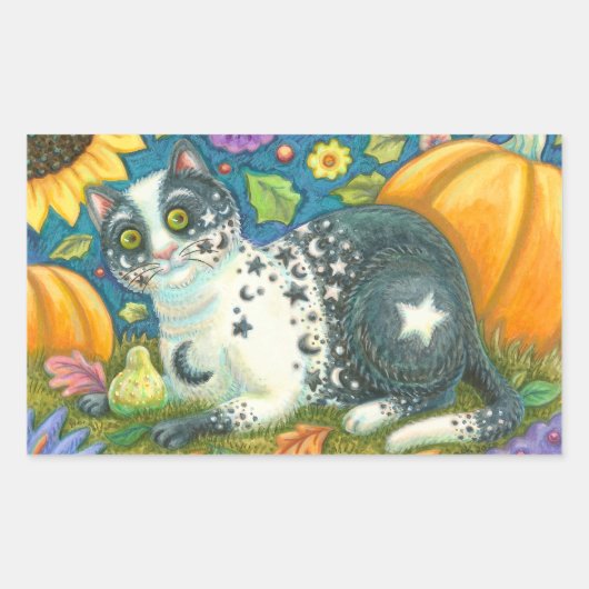 MILKYWAY Halloween Folk Art CAT STICKERS Sheet (Vorderseite)