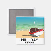 Mill Bay Devon Bahnplakat Magnet (Vorderseite/Rückseite)