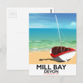 Mill Bay Devon Rail Poster Postkarte (Vorne/Hinten)