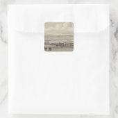 Mill Brae Ranch, Kansas Quadratischer Aufkleber (Tasche)