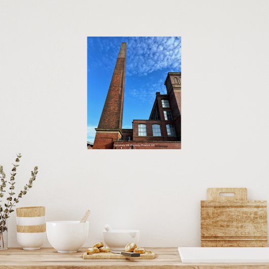 Mill Chimney, Preston, England, Vereinigtes Königr Poster (Küche)
