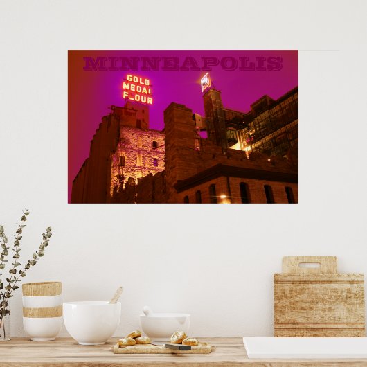 Mill City at Night Poster (Küche)