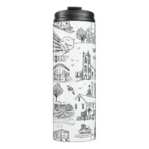 Mill City Toile (Lowell, MA) Schwarz/Weiss