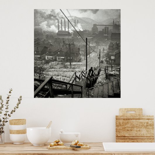 MILL DISTRICT of 1940 PITTSBURGH Poster (Küche)
