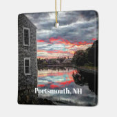 Mill Pond Sunset, Portsmouth, NH Ornament (Links)