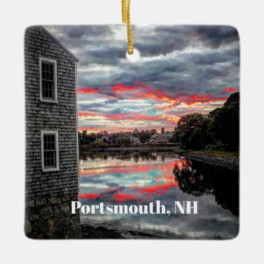 Mill Pond Sunset, Portsmouth, NH Ornament (Vorderseite)