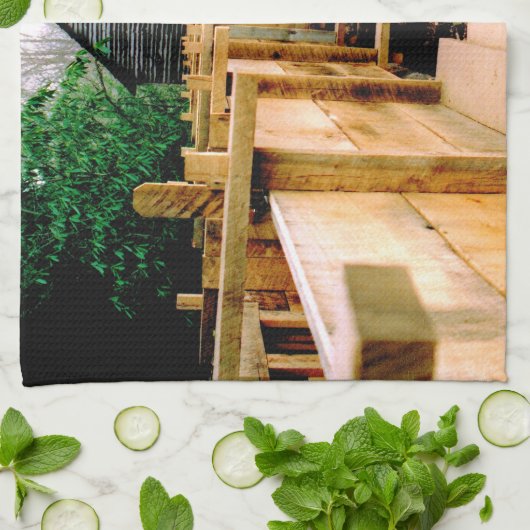 Mill Scene Geschirrtuch (Gefaltet)