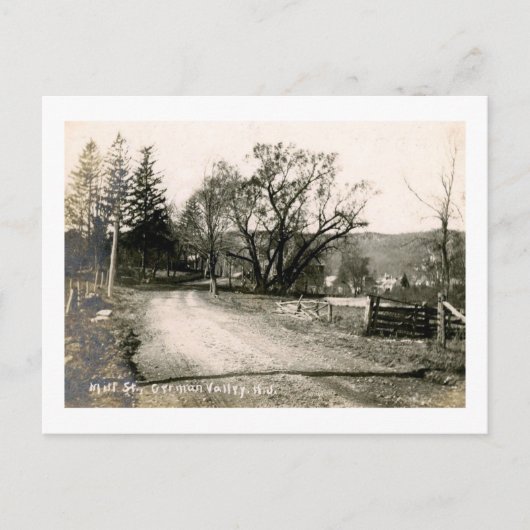 Mill St., German Long Valley, NJ Vintag Postkarte (Vorderseite)