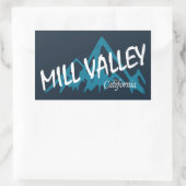 Mill Valley California Rechteckiger Aufkleber (Tasche)