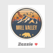 Mill Valley, Kalifornien Aufkleber (Blatt)