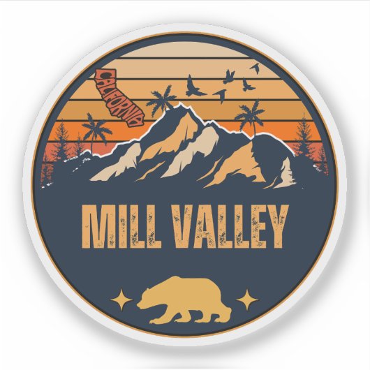 Mill Valley, Kalifornien Aufkleber (Vorderseite)