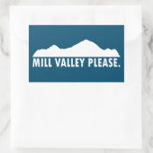 Mill Valley Kalifornien Bitte Rechteckiger Aufkleber (Tasche)