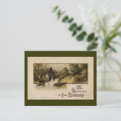 Mill Waterwheel Vintag Geburtstag Postkarte (Stehend Vorderseite)