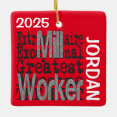 Mill Worker Extraordinaire CUSTOM Keramikornament (Vorderseite)