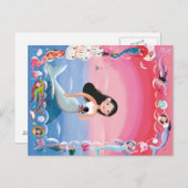 Milla, die Mermaid-Illustration Postkarte (Vorne/Hinten)