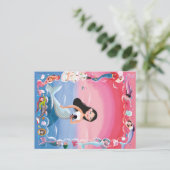 Milla, die Mermaid-Illustration Postkarte (Stehend Vorderseite)