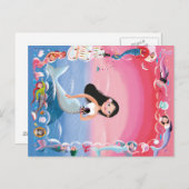 Milla, die Mermaid-Illustration Postkarte (Vorne/Hinten)