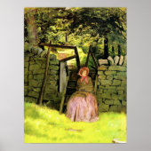 Millais - Gewartet 1854 Poster (Vorne)
