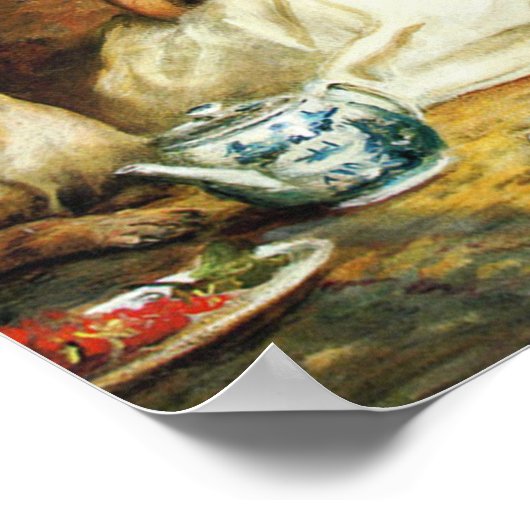 Millais - Nachmittagstee 1889 Poster (Ecke)