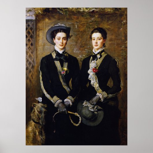Millais - Twins Grace and Kate Hoare 1876 Poster (Vorne)