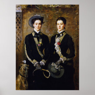 Millais - Zwillinge Grace und Kate Hoare 1876 Poster