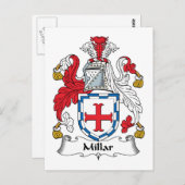 Millar Familienwappen Postkarte (Vorne/Hinten)