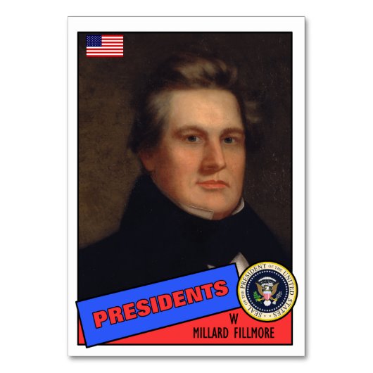Millard Fillmore Baseball Card Tischnummer (Vorderseite)