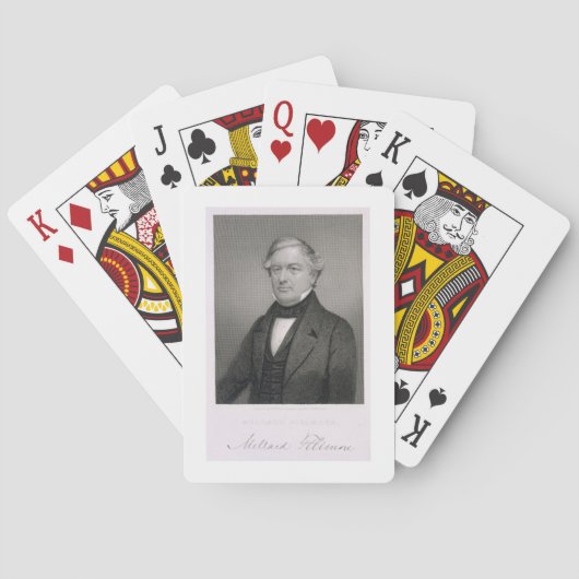 Millard Fillmore, graviert von Thomas B. Welch Spielkarten (Rückseite)