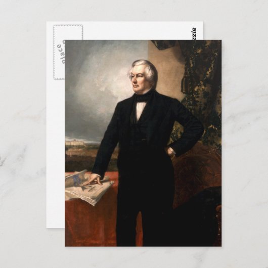Millard Fillmore Postkarte (Vorne/Hinten)