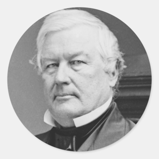 Millard Fillmore Runder Aufkleber (Vorderseite)