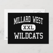 Millard West - Wildcats - Hoch - Omaha Nebraska Postkarte (Vorne/Hinten)