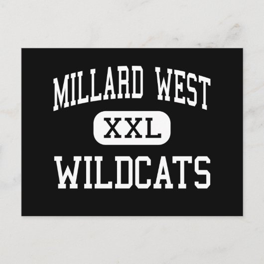 Millard West - Wildcats - Hoch - Omaha Nebraska Postkarte (Vorderseite)