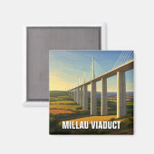 Millau Viaduct France Travel Magnet (Vorderseite/Rückseite)