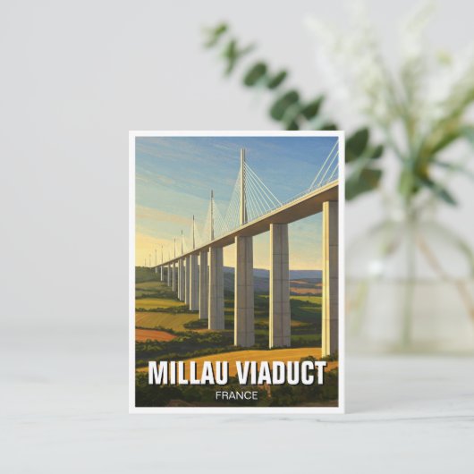 Millau Viaduct France Travel Postkarte (Stehend Vorderseite)